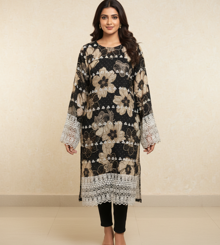 elegant marble print bell sleeve tunic top with free scrunchie (copy)