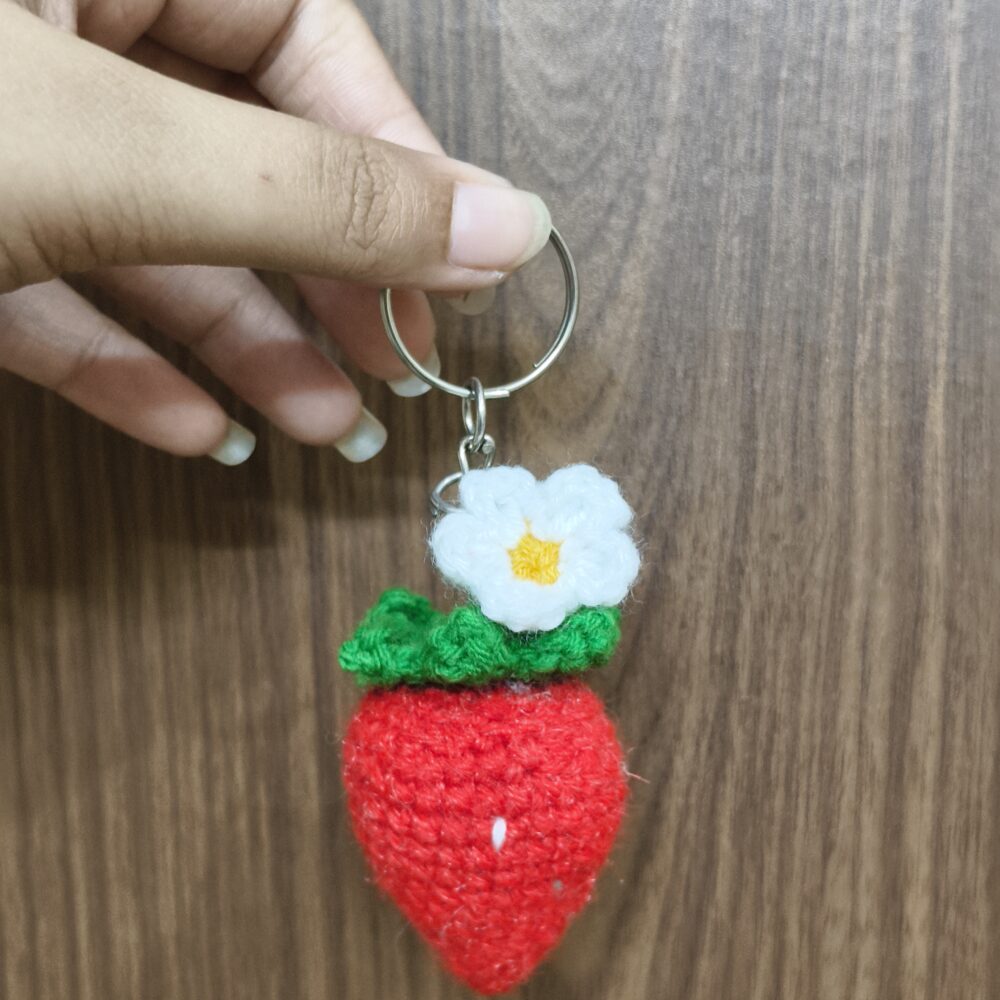 Crochet Collection strawberry keychain