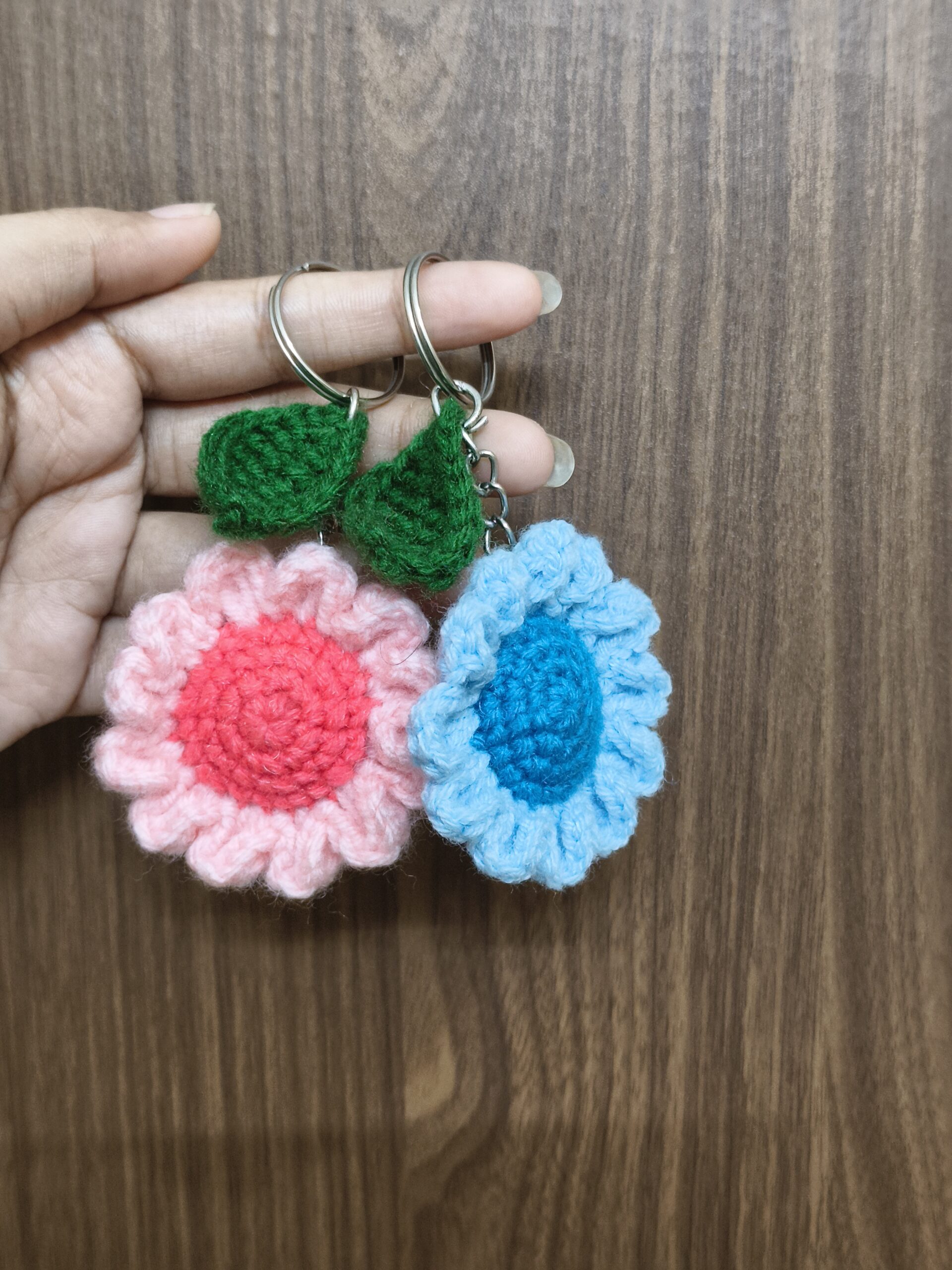 crochet flower keychain crochet flower keychain
