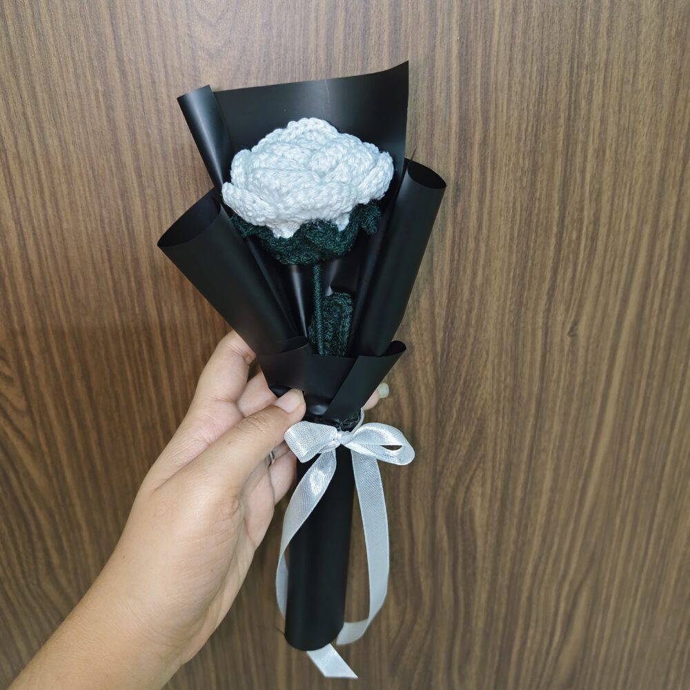 Crochet Collection white rose