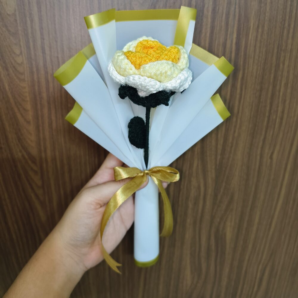 Crochet Collection yellow rose