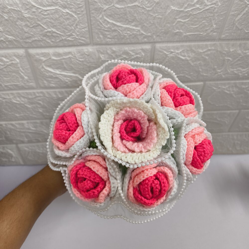 Crochet Collection ombre rose bouquet🌹