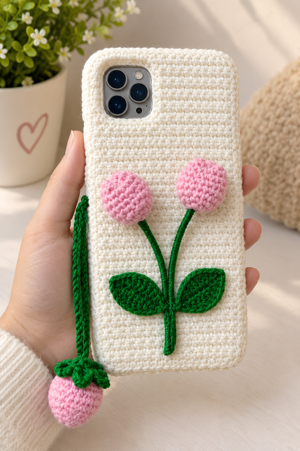 Crochet tulip back cover